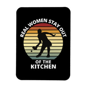 Retro Roligt Pickleball Kvinnor Magnet