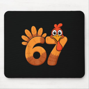 Retro Roligt Sex Sju 6 7 Meme Thanksgiving Kalkon Musmatta