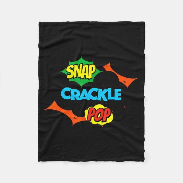 Retro Roligt Snap Crackle P Citat Avslappnad Meme  Fleecefilt (Framsidan)