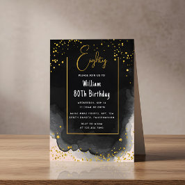 Retro Roligt Vuxen humor Lycklig Chic 80:e födelse Inbjudningar