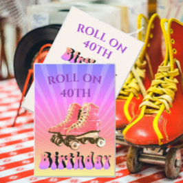 Retro Roller Skate Sunbeam, 40:e födelsedag Inbjudningar