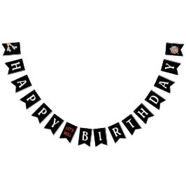 Retro Roller Skating Birthday bunting banderoll Vimplar