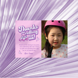 Retro Roller Skating Party Photo Tackkort Tack Kort