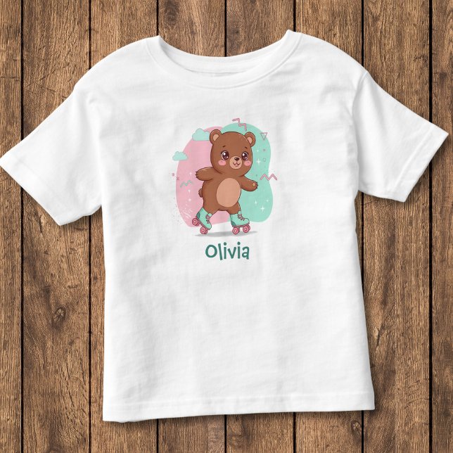 Retro Roller Skatt Baby Bear T Shirt (Skapare uppladdad)
