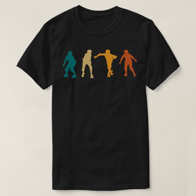 Retro Rollerblading Inline Skater Rollerblader T Shirt (Design framsida)