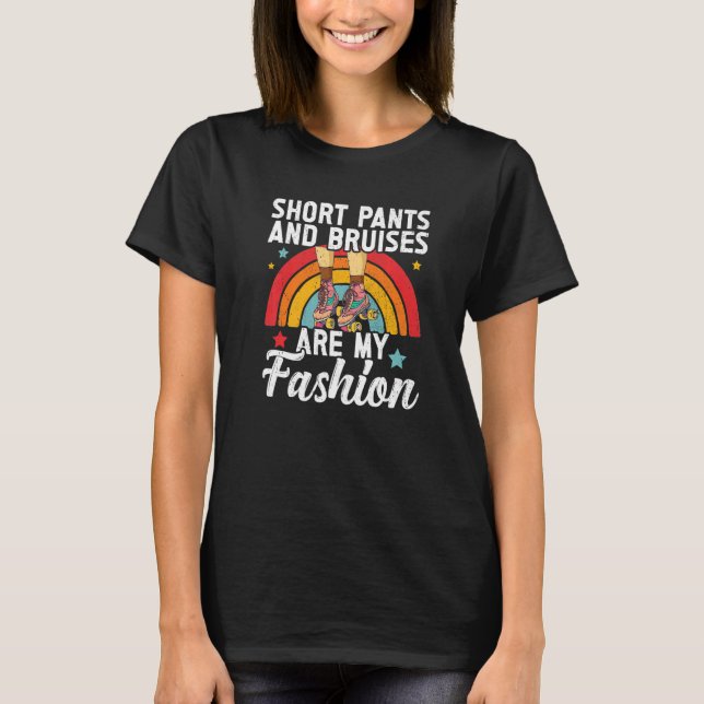 Retro Rollerskates 80's Derby Roller Skating for T Shirt (Framsida)