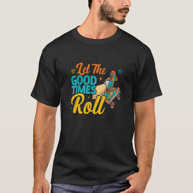 Retro Rollerskates 80's Derby Roller Skating for T Shirt (Framsida)