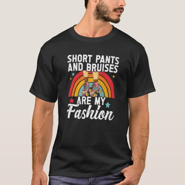 Retro Rollerskates 80's Derby Roller Skating for T Shirt (Framsida)