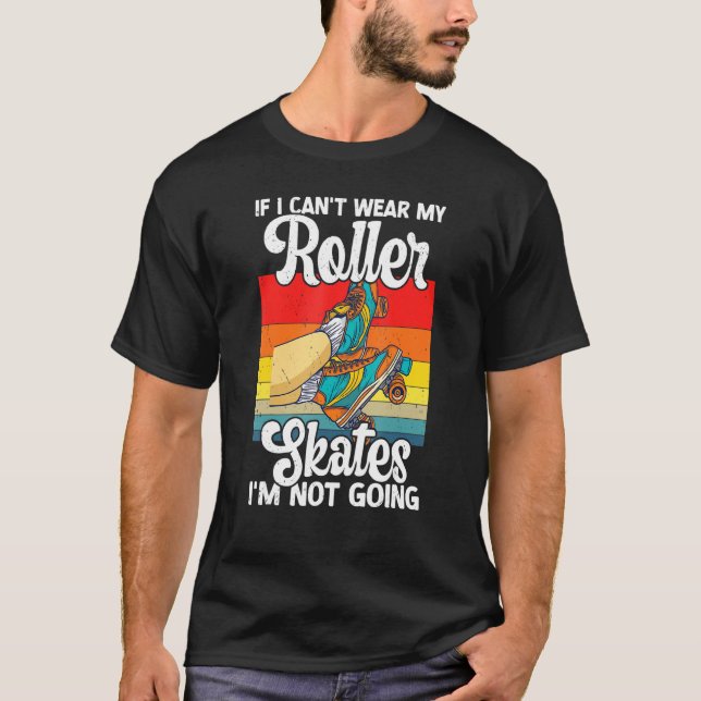 Retro Rollerskates 80's Derby Roller Skating for T T Shirt (Framsida)