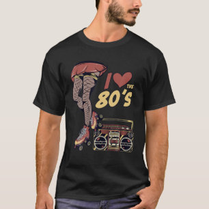 Retro Rollerskates Funny 80'S Roller Disco Skating T Shirt