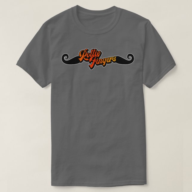Retro Rollie Finger Handlebar Mustache Tribute T Shirt (Design framsida)