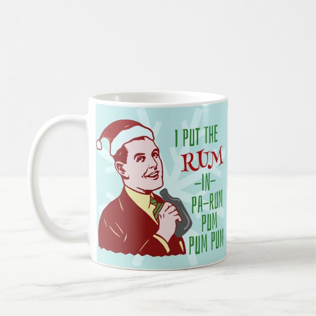 Retro rom för rolig jul som dricker manhelgdag kaffemugg (Vänster)