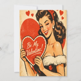 Retro Romans 1940-tal Vintage Alla hjärtans dag-ko Julkort