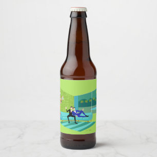 Retro Romantic Gay Couple Beer Flaska-etikett Ölflaska Etikett