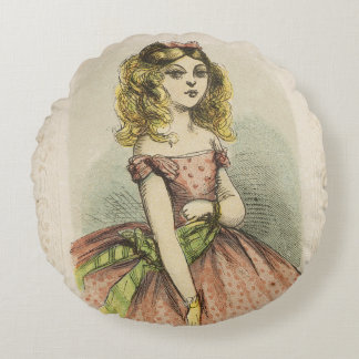 Retro Romantic Valentine's Day Card, 19th century Rund Kudde