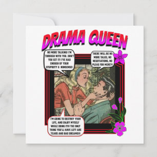 Retro Romantik - Drama Queen - gratulationskort Kort
