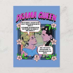 Retro Romantik - Drama Queen - vykort