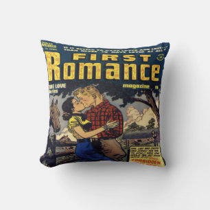 Retro Romantik Tecknad Bok Decorative Dekorativ ku Kudde
