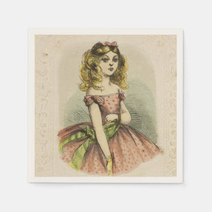 Retro romantisk Alla hjärtans dag-kort, 1800-tal Pappersservett