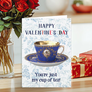 Retro Romantisk Antik Tekop Valentine Helgkort