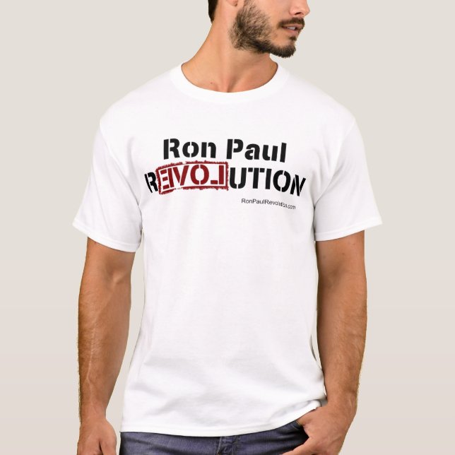 Retro Ron Paul revolutionskjorta Tee (Framsida)