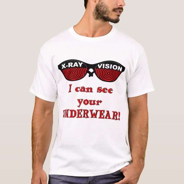 RETRO röntga Spex: Jag kan se din underkläder! Tee Shirt (Framsida)