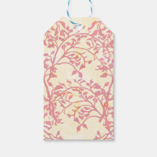 Retro rörröstad ros och blad presentkort presentetikett