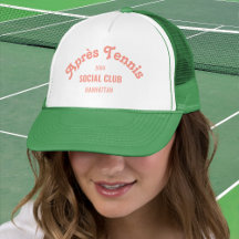 Retro Rosa Après Tennis Social Club Anpassad Grön