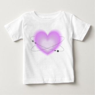 Retro Rosa Atomhjärta T Shirt