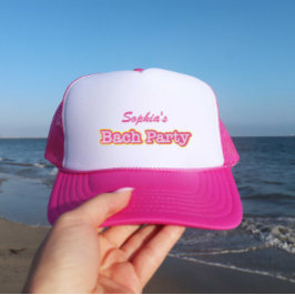 Retro Rosa Bach Party Namn Keps