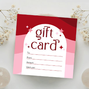 Retro Rosa Beauty Salon Spa Logotyp Gift Card-kupo Fyrkantigt Visitkort