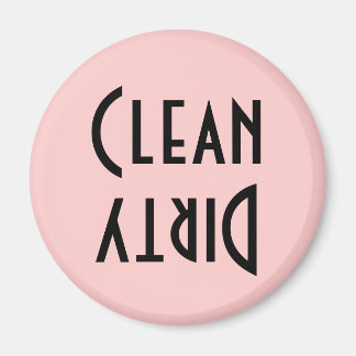 Retro Rosa & Black Clean/Dirty Dishwasher Magnet
