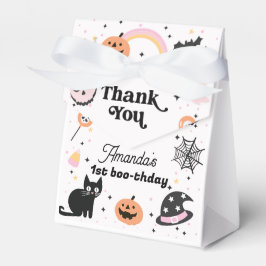 Retro Rosa Black Halloween Birthday Presentaskar