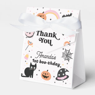 Retro Rosa Black Halloween Birthday Presentaskar