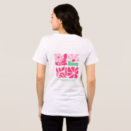 Retro Rosa Blommig "Bloom" T-Shirt