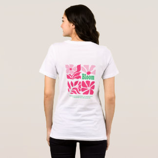 Retro Rosa Blommig "Bloom" T-Shirt
