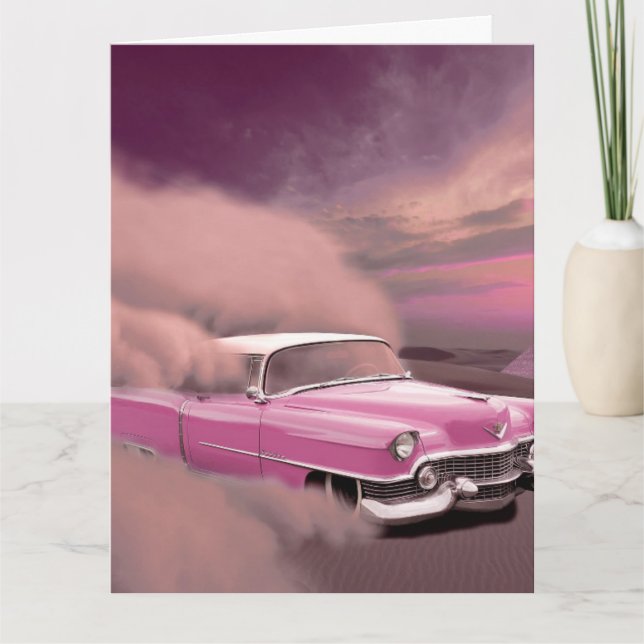 RETRO ROSA CADDY TOMMA GRATTULATIONSKORT KORT (Framsida)