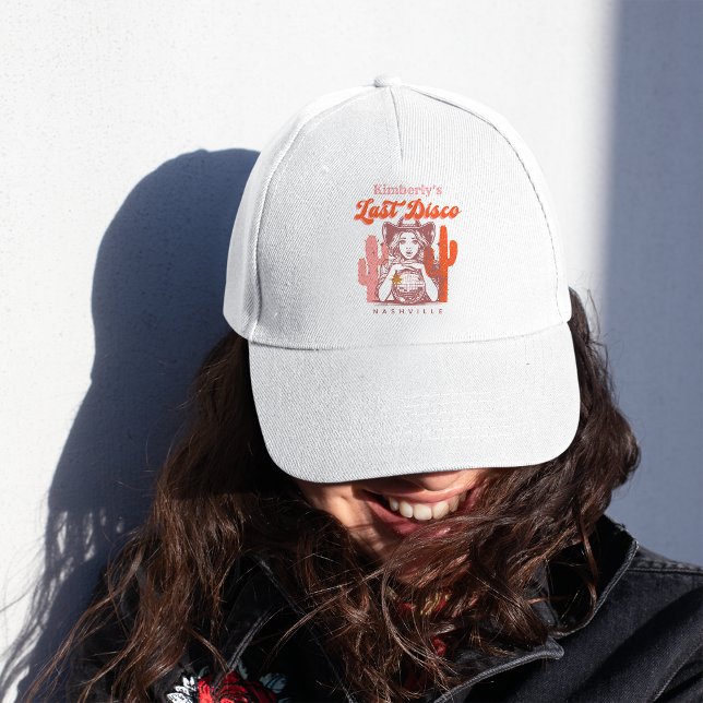 Retro Rosa Cowgirl Last Disco Nash Bash Helg Keps (Skapare uppladdad)