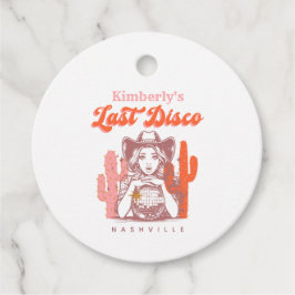 Retro Rosa Cowgirl Sista Disco Möhippa Fest Gåvor Etiketter