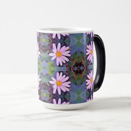 Retro Rosa Daisy Flower Mönster Magisk Mugg