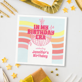 Retro Rosa Disco Boll i min födelsedag Party Pappersservett