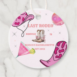 Retro Rosa Disco Cowgirl Western Systerbrud  Gåvor Etiketter