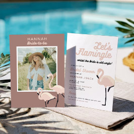 Retro Rosa Flamingo gör att lamingle-Möhippa kan a Inbjudningar