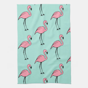 Retro Rosa Flamingo Kitchen Gift Kökshandduk