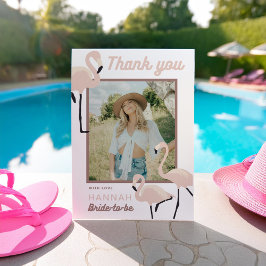 Retro Rosa Flamingo Möhippa Tack för ditt kort