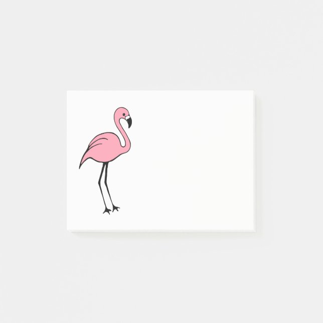 Retro Rosa Flamingo Post IT Notes Gift Post-it Block (Framsida)