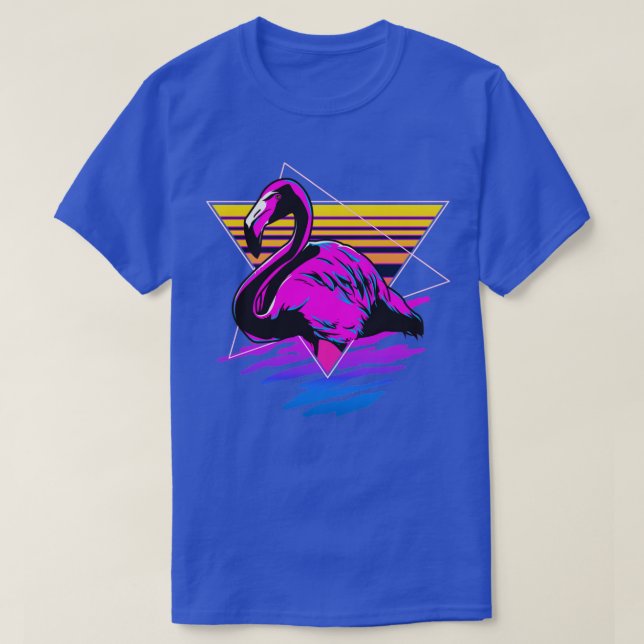 Retro Rosa Flamingo T Shirt (Design framsida)