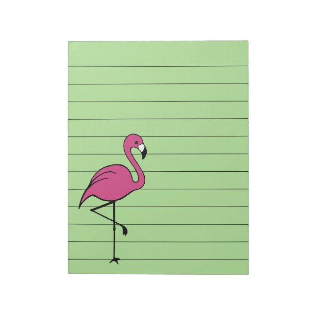Retro Rosa Flamingo to Do List Anteckningsblock Gi (Roterad)