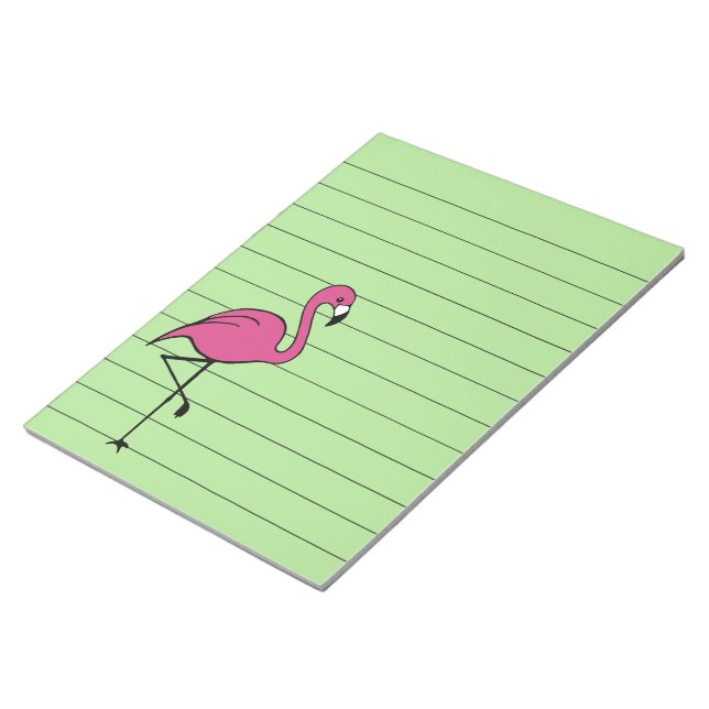 Retro Rosa Flamingo to Do List Anteckningsblock Gi (Vinklad)