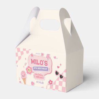 Retro Rosa Flickfödelsedag  Presentaskar